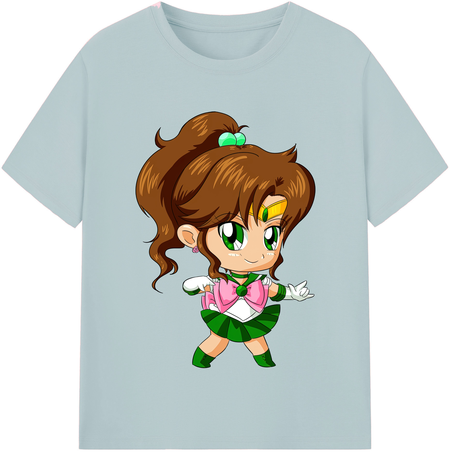 （画像用） 美少女戦士セーラームーン 木野 まこと きの まこと Sailor Moon Kino Makoto （セーラージュピター；Sailor Jupiter） 綿100％半袖Tシャツ（フロントプリント）